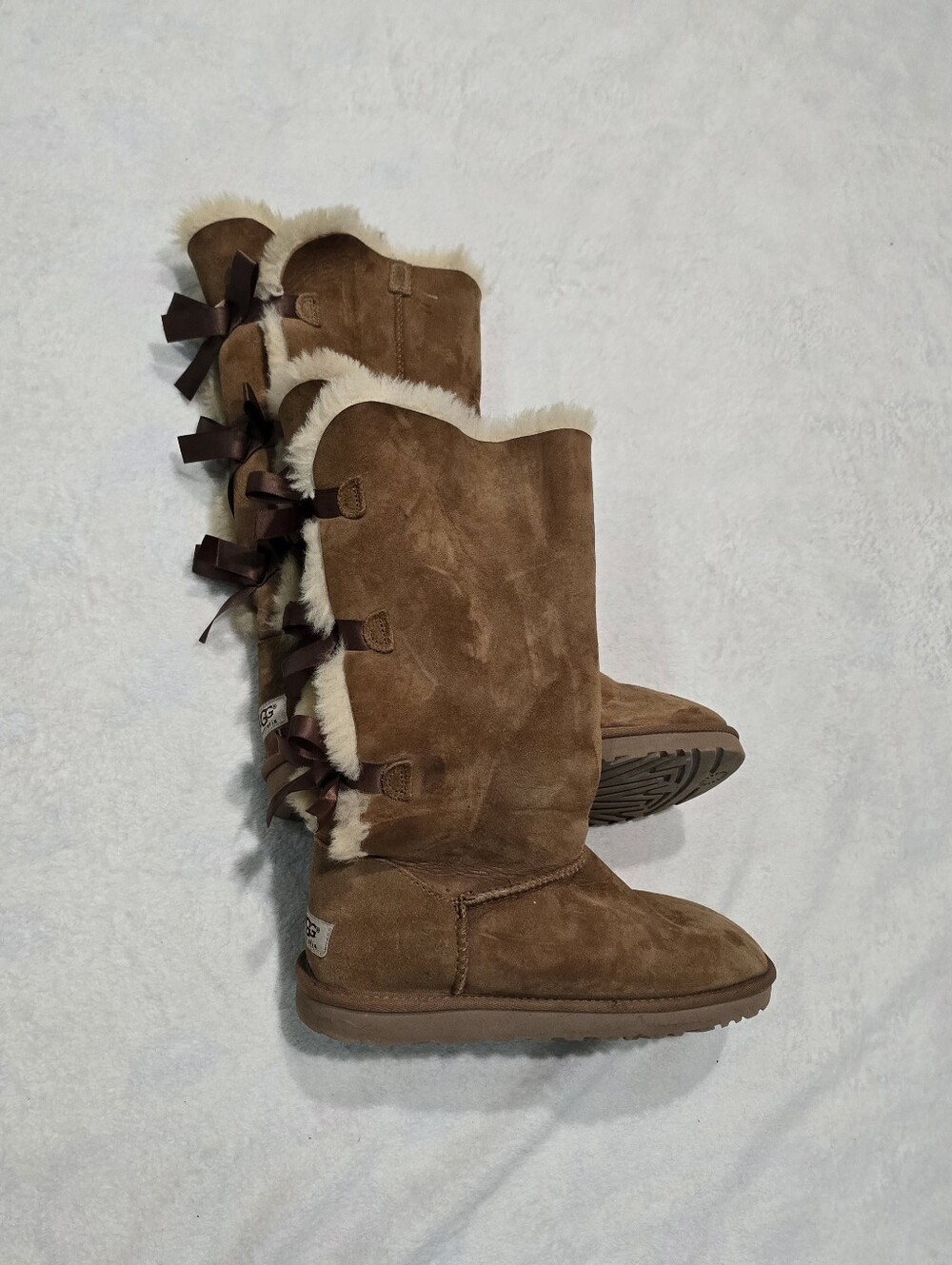 Women's UGG Bailey Bow Tall II Boots Size 9 Brown Chestnut Classic Winter Boots